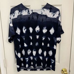 Clara Sun Woo Blue Tie Dye Short Sleeve Shirt Sz Medium excellent condition!